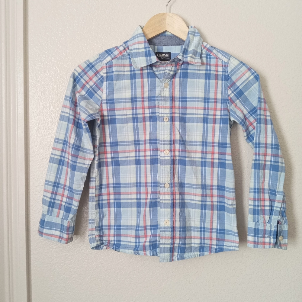 Osh Kosh & Wonder Nation Boys Bundle Button Long Sleeve Shirts - Picture 2 of 12